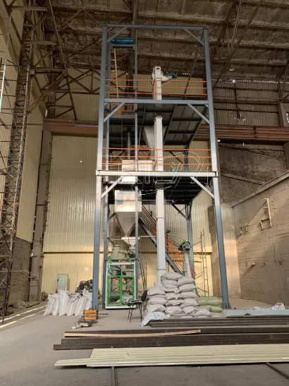 5-6 T/H premixed feed production line in Uzbekistan, indoor view of livestock premix feed manufacturing plant